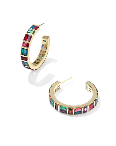 JAMIE HOOP EARRINGS GOLD MULTI MIX