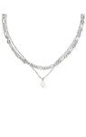 ASHTON MULTI STRAND NECKLACE SILVER FRESHWATER CULTURED PEARL