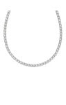 BELLA TENNIS NECKLACE SILVER WHITE CZ