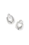 KAITLIN OPEN FRAME EARRINGS SILVER
