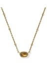 MINI ELISA SATELLITE SHORT PENDANT NECKLACE VINTAGE GOLD MARBLED AMBER ILLUSION