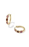 MINI ELISA HOOP EARRINGS VINTAGE GOLD PINK MIX