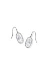 LEE LUXE DROP EARRINGS SILVER WHITE CZ