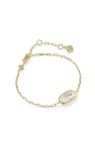 ELAINA LUXE CHAIN BRACELET GOLD WHITE CZ