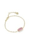 ELAINA LUXE CHAIN BRACELET GOLD LIGHT PINK CZ