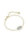 ELAINA LUXE CHAIN BRACELET GOLD LIGHT BLUE CZ
