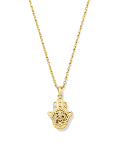HAMSA SHORT PENDANT NECKLACE GOLD
