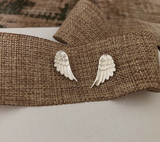 Carol Young Silver - Angel Wing Earrings, Petite / Post on CARD / Jewelry