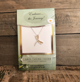Carol Young Silver - Dragonfly Jewelry Necklace, Petite on CARD
