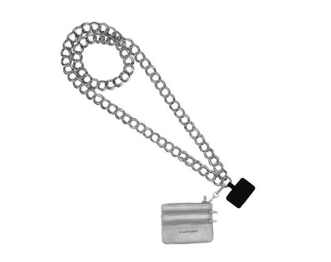 Clip & Go Double Link Chain w/Pouch - Silver