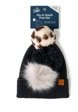 Britt's Knits Snap To It  Mix & Match Pom Hat -Black