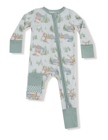 Buck Deer - 2 Way Zipper Romper 3-6M