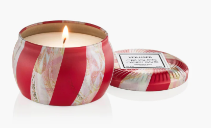Crushed Candy Cane Mini Tin Candle