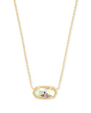 Kendra Scott Elisa Gold Pendant Necklace in Dichroic Glass
