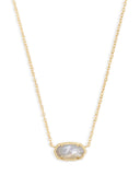 ELISA SHORT PENDANT NECKLACE GOLD IVORY MOTHER OF PEARL