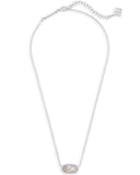 ELISA SILVER PENDANT NECKLACE IVORY MOTHER OF PEARL