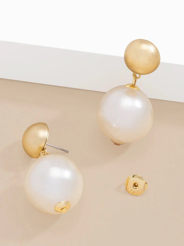 Large Single 22mm Pearl Drop Earring