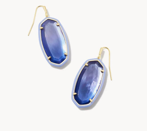 ELLE ENAMEL FRAME DROP EARRINGS