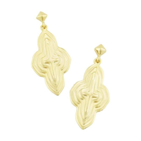 ABBIE METAL DROP EARRINGS GOLD