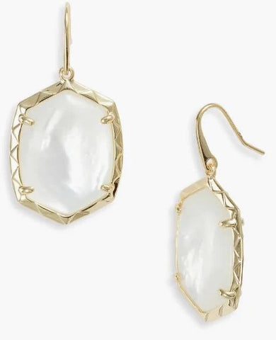 DAPHNE DROP EARRINGS GOLD IVORY