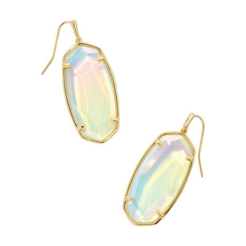 FACETED ELLE DROP EARRINGS GOLD