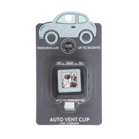 Auto Vent Clip White Cotton