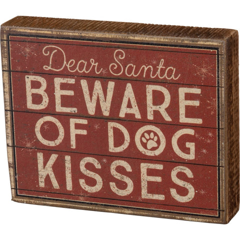 Block Sign - Dog Kisses