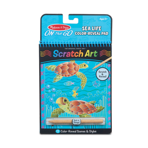 On the Go Scratch Art Color Reveal Pad - Sea Life