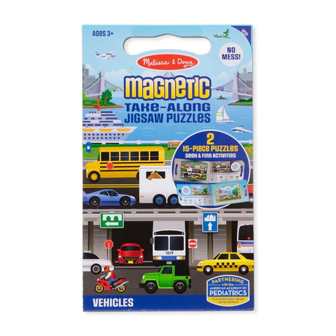 Take-Along Magnetic Jigsaw Puzzles – Vehicles