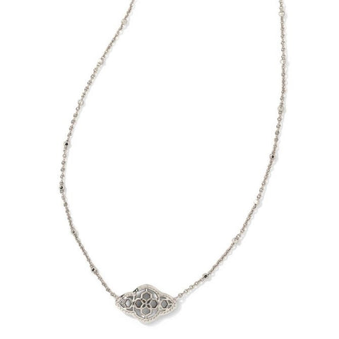 Abbie Pendant Necklace in Silver Tone