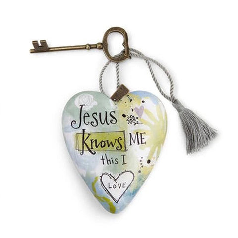 Jesus Knows Me Art Heart