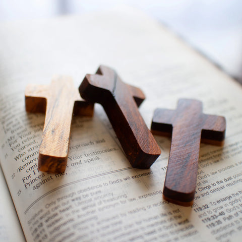 Handmade Wooden Pocket Crosses