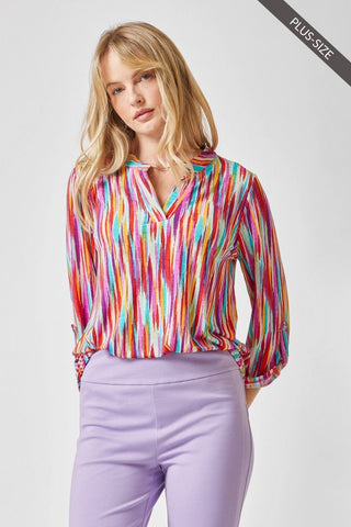 Vertical Strip Lizzy Top