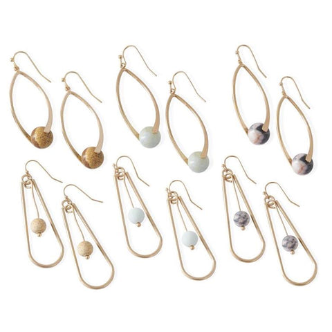 Beads in Teardrop Earring