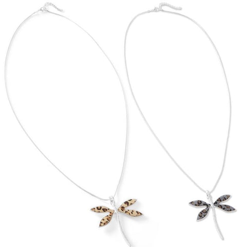 Assorted Leopard Dragonfly Necklace