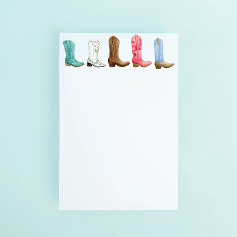 Colorful Cowboy Boot Notepad