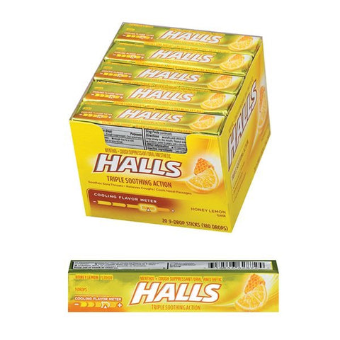 Halls Honey Lemon Cough Drops