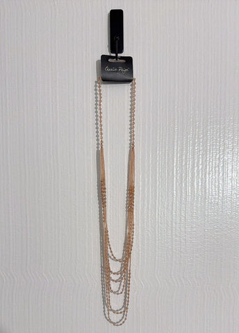 MTL/GLS Necklace- Rose Gold