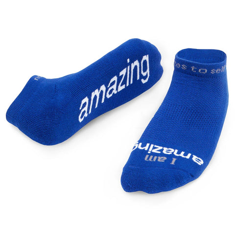 AMAZING - 'I am amazing'® blue socks