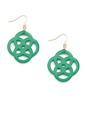 Clover Drop Earring *Tortoise Color*