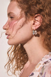 DROP EARRINGS GOLD LIGHT BLUE CZ