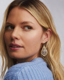 Kendra Scott Addie Gold Drop Earrings in Silver Filigree