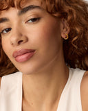 CAILIN CRYSTAL HUGGIE EARRINGS GOLD GOLDEN YELLOW CRYSTAL