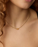 CAILIN CRYSTAL PENDANT NECKLACE GOLD GOLDEN YELLOW CRYSTAL