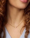 CAILIN CRYSTAL PENDANT NECKLACE GOLD CHAMPAGNE OPAL CRYSTAL