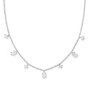 Kendra Scott-Cailin Delicate Strand Necklace Silver White CZ