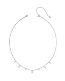 Kendra Scott-Cailin Delicate Strand Necklace Silver White CZ