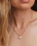 DIRA PEARL SHORT PENDANT NECKLACE GOLD FRESHWATER CULTURED PEARL