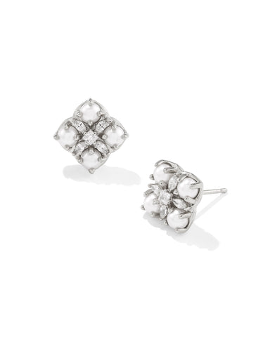 DIRA PEARL STUD EARRINGS SILVER FRESHWATER CULTURED PEARL