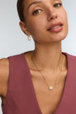 LEE LUXE DROP EARRINGS GOLD WHITE CZ